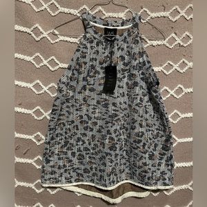 NWT Anthropologie W5 Cheetah Print Business Casual Dress Shirt Office Wear